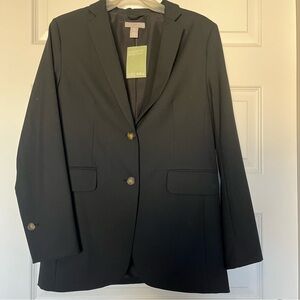 H&M Oversized Black Blazer with brown buttons